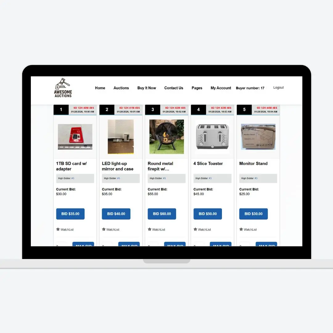 Online Auction Dashboard
