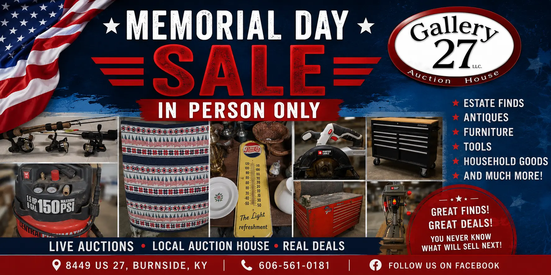 Gallery 27 Memorial Day Live Auction